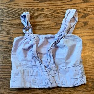 Zara light blue crop top